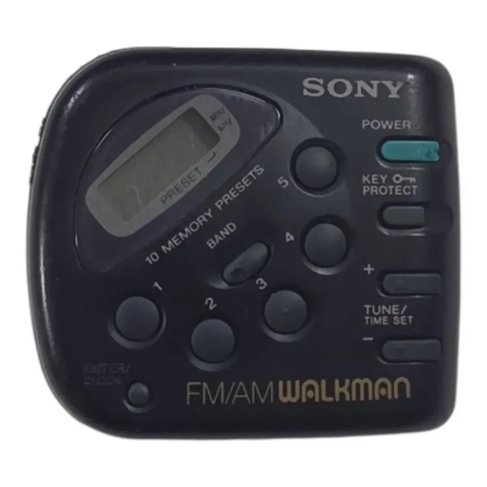 Vintage Sony Walkman SRF-M32 FM/AM Portable Radio Black not tested